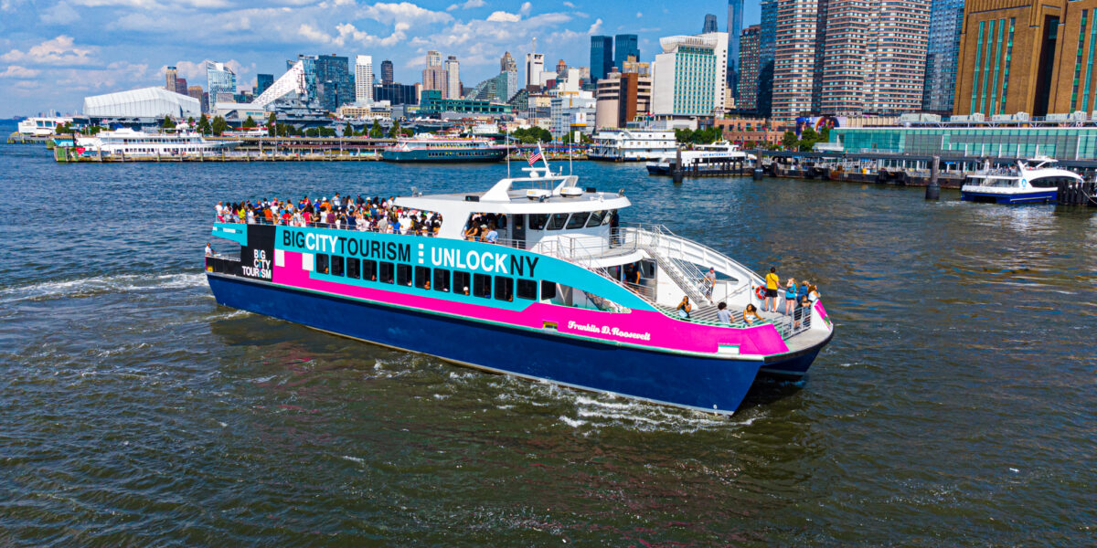 freedom liberty cruise coasting along the hudson