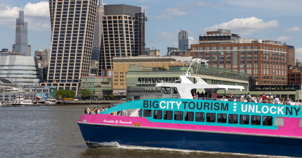 a big city tourism boat cruises by pier 57 