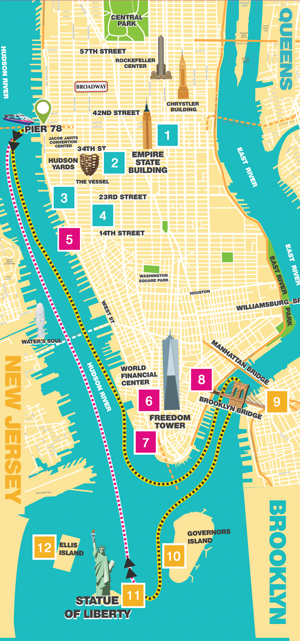 New York Tour Map