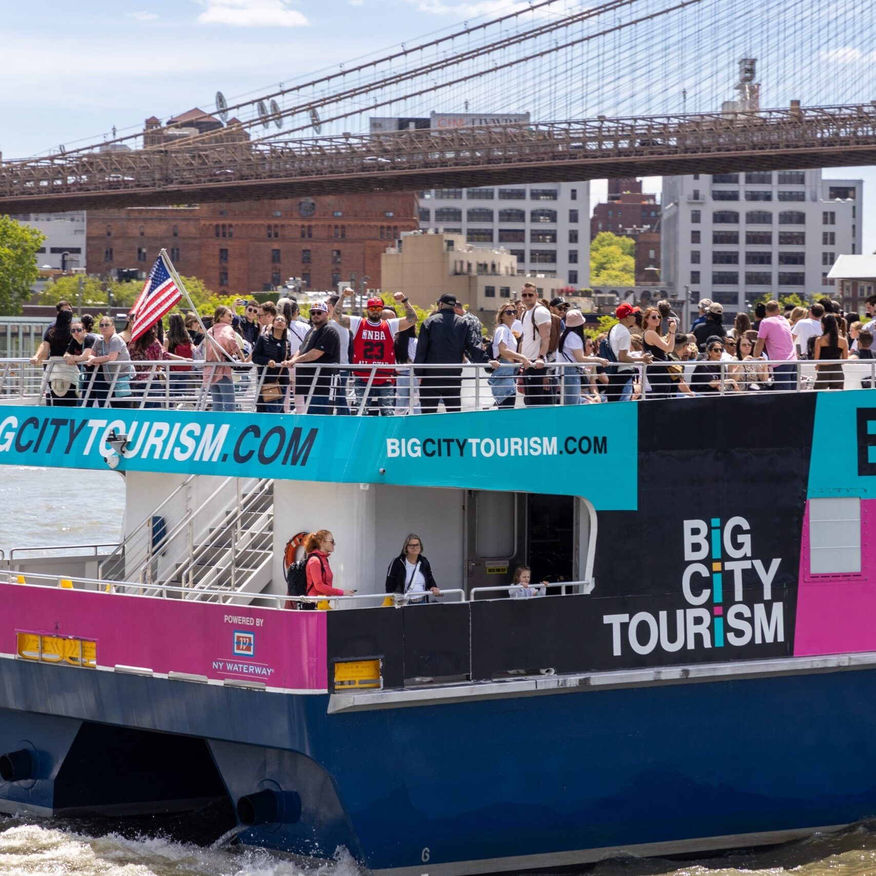 passengers on a Big City Tourism Hudson River Tour